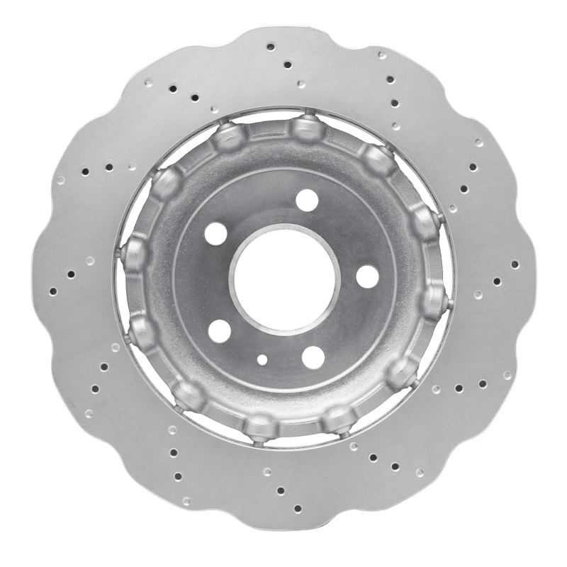 Audi RS5 Brake Rotor (1) - Rear - R1 Concepts - Drilled Carbon Alloy GeoMET - `13-`14